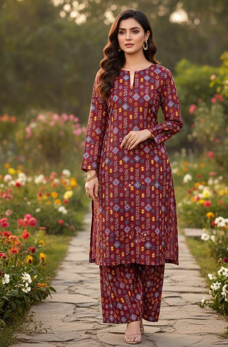 2 Pcs Ladies Suit Des 118