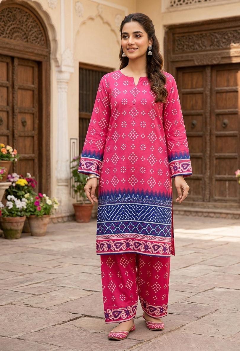 2 Pcs Ladies Suit  Des  112