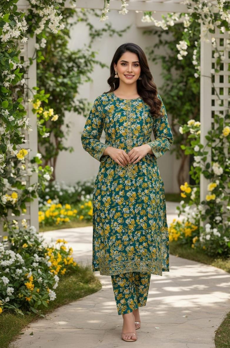 2 Pcs Ladies Suit  Des  112