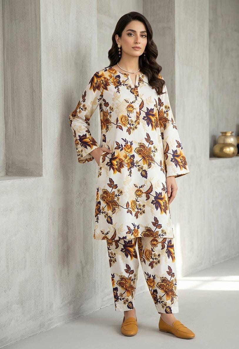 2 Pcs Ladies Suit  Des  113