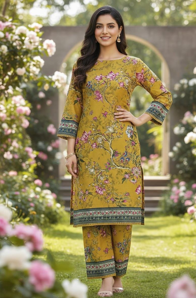 2 Pcs Ladies Suit  Des  114