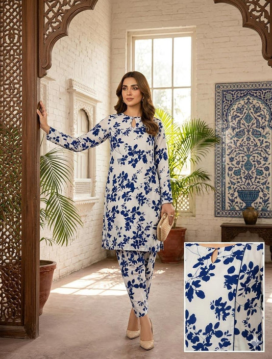 2 Pcs Ladies Suit  Des  115