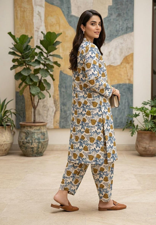 2 Pcs Ladies Suit  Des  118