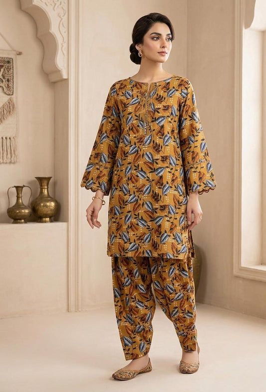 2 Pcs Ladies Suit  Des  119