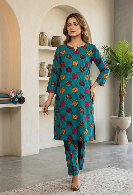 2 Pcs Ladies Suit  Des  120