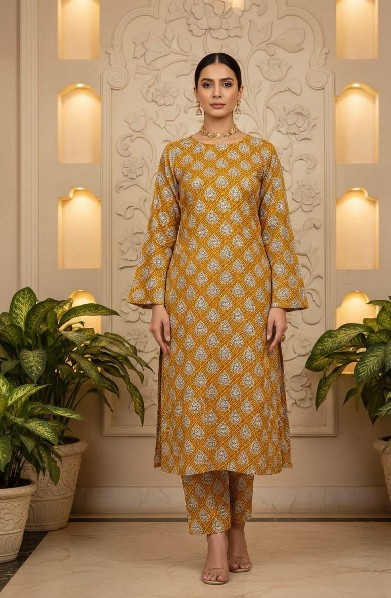 2 Pcs Ladies Suit  Des  121