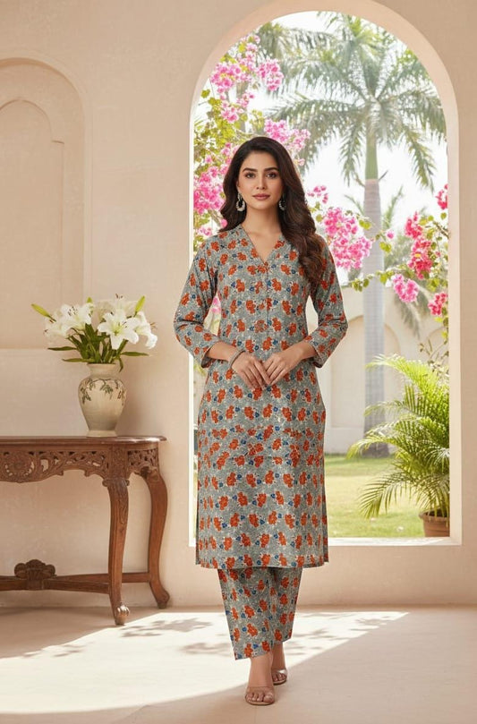 2 Pcs Ladies Suit  Des  123