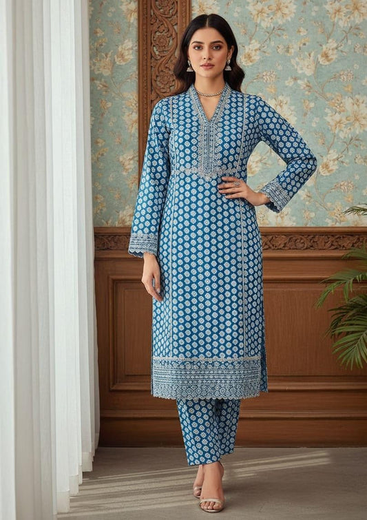 2 Pcs Ladies Suit  Des  124