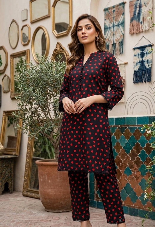 2 Pcs Ladies Suit  Des  124