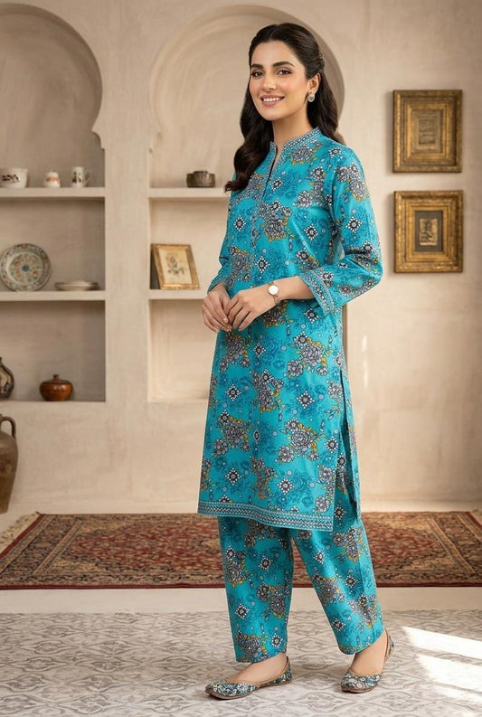 2 Pcs Ladies Suit  Des  128