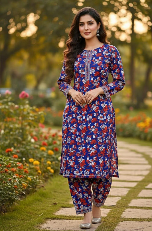 2 Pcs Ladies Suit  Des  157