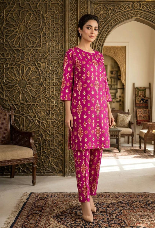 2 Pcs Ladies Suit  Des  106