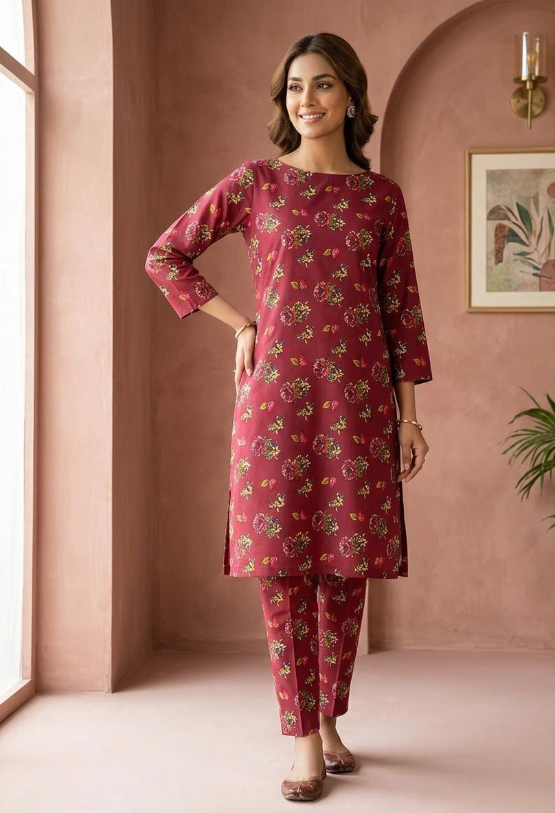 2 Pcs Ladies Suit  Des  108