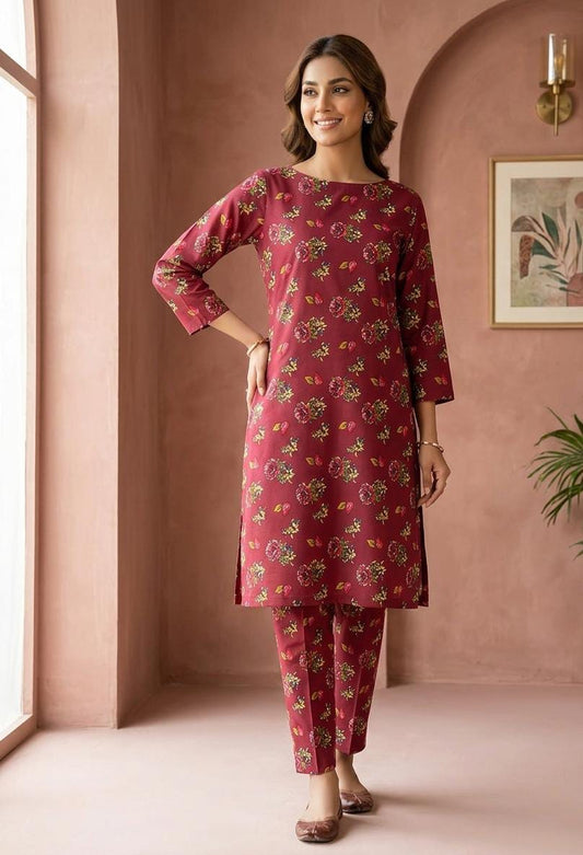 2 Pcs Ladies Suit  Des  108